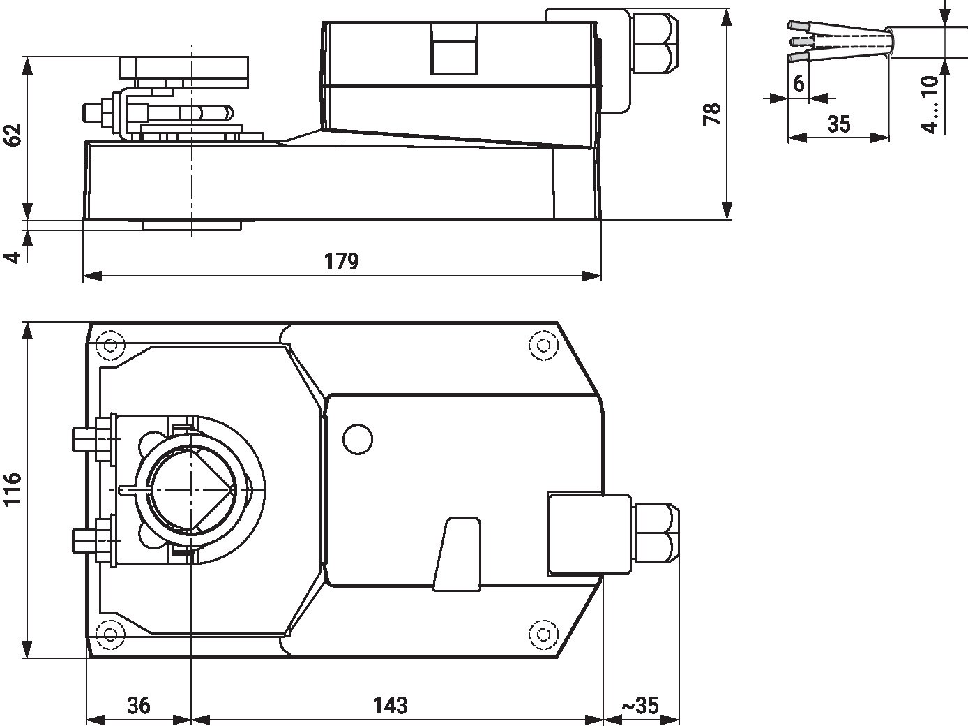 Электропривод Belimo GM230A-TP (40 Н·м)