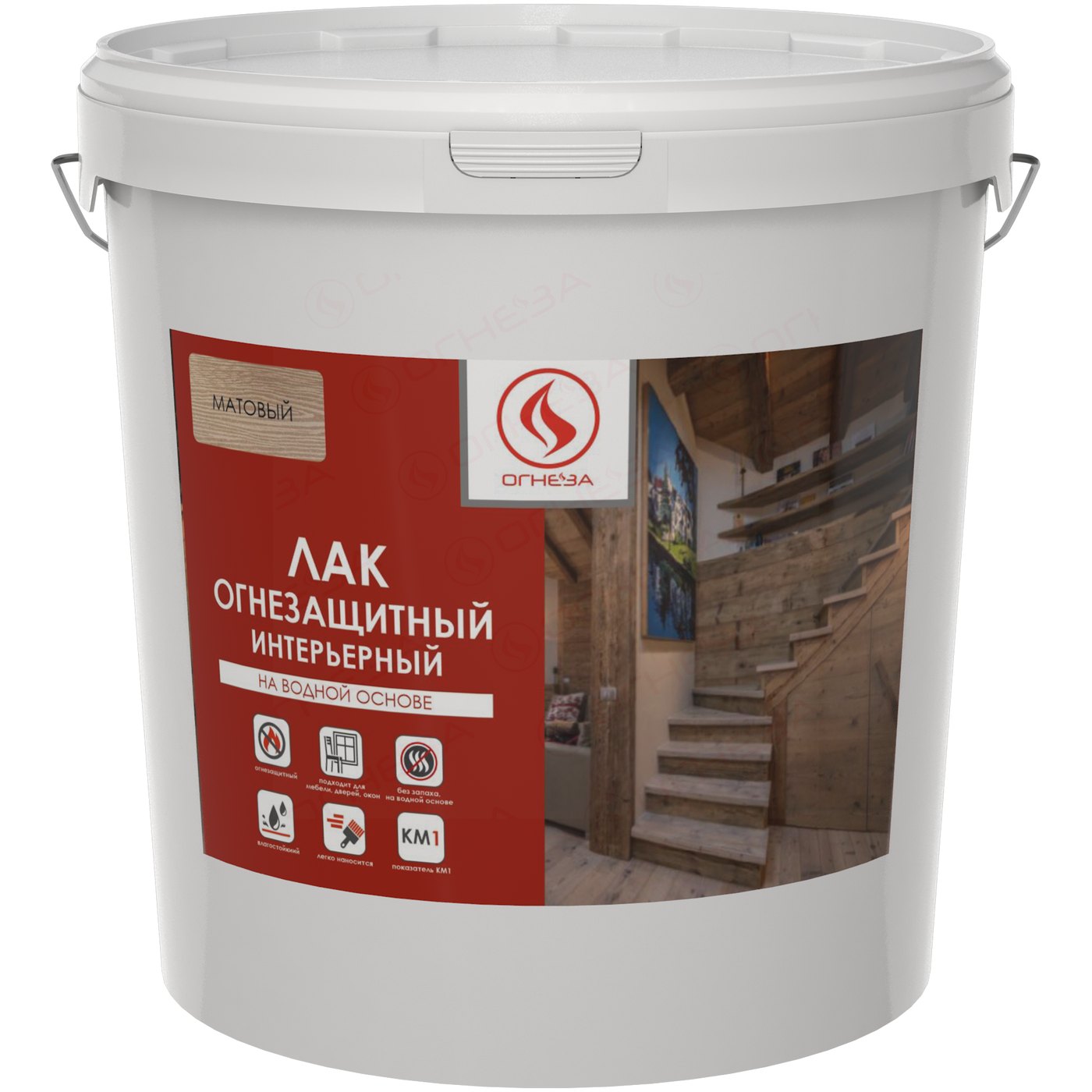 Огнезащитный лак на водной основе ОГНЕЗА-ЛАК-ВД 20 л матовый